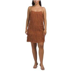 REBECCA TAYLOR Silk Feather Mini Dress